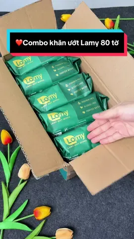 ❤️Combo 10 gói khăn ướt Lamy 80 tờ/ bịch #cindythuytichcuc #khanuotlamy