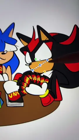 Shadow isnt very good at Uno #sonic #sonicthehedgehog #shadowthehedgehog #rougethebat #sonicfandom #sonictok #uno #unocard
