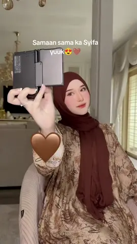 Masyaallah Kak Syifa pake kaftan motif paper Coksu ni 🤎🤍... #kaftan #premium #fyppppppppppppppppppppppp 