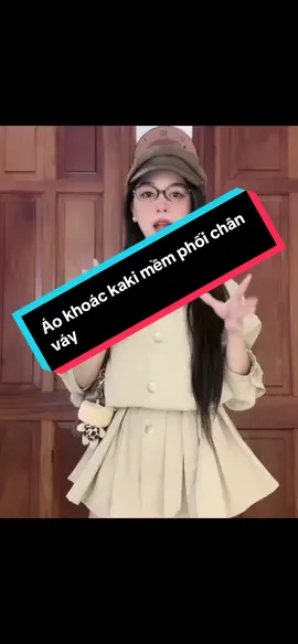 Áo khoác kaki mềm phối chân váy #tiktokviral #taprevew #xh #thoitrangnu #aokhoac 