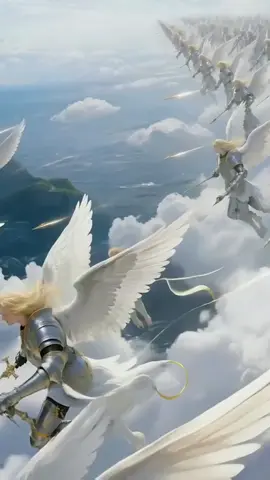 Angel army,ready to fight for God at all times.#heaven #aigenerated #faith #creed #angel   