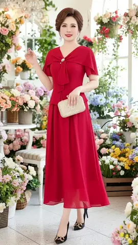 Đầm trung niên sang trọng – tôn dáng, trẻ trung và quý phái ✨ Mẹ mặc lên auto đẹp, đi tiệc hay dạo phố đều nổi bật 🌸 #damchome #thoitrangtrungnien #damdep #phongcachquyphai #ddamitiecsangtrong 