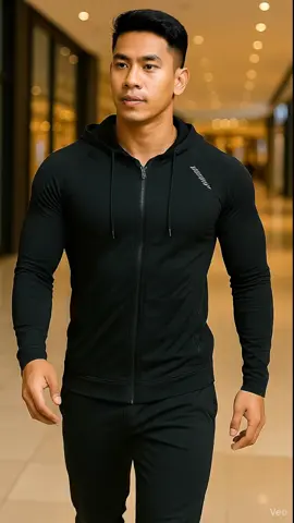 Tampil sporty dan tetap nyaman di setiap gerakan! 💪 Jaket ritsleting berkerudung dari KAMB ini punya bahan super elastis, cepat kering, dan pas banget buat latihan atau gaya kasual harian. 🔥 #jaketgympria  #KAMB  #cepatkering  #gayasporty  #workoutstyle 