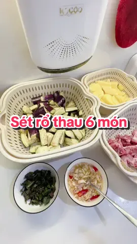 Sét rổ thau 6 món #xuhuong #vairal #nhacuadoisong #dodungnhabep #setro6mon 