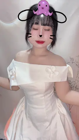 Kèm Quần Đầm Xoè Lệch Vai Dập Hoa Lưng Chun #damxoelechvaidaphoalungchun #outfit #xuhuong 