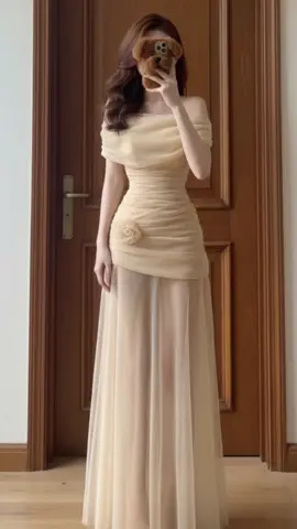 Đầm dự tiệc trễ vai phối lưới  #damdutiec #damtrevai #thoitrangnu #viral 