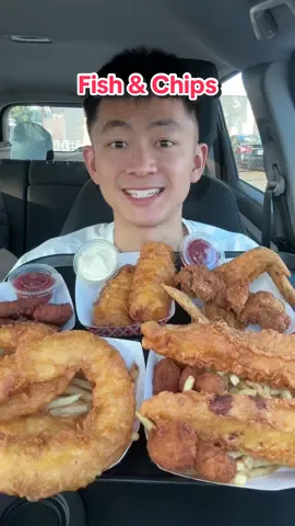 Trying England Fish And Chips 🔥 #mukbang #asmr #seafood #foodreview #eating 