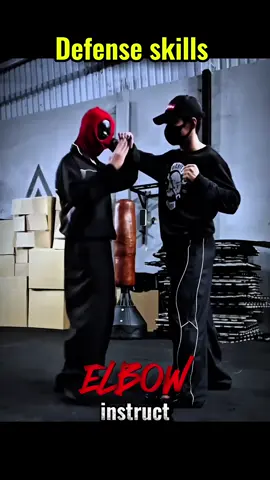 Push Kick & Elbow 💀 #MartialArts #SelfDefense #boxing #MMA #MartialArtsTutorial 