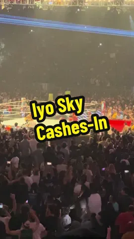 Iyo Sky cashes in at Summerslam in Detroit! Still one of my favorite moments to experience LIVE in-person! #WWE #wrestling #prowrestling #womenswrestling #fyp 