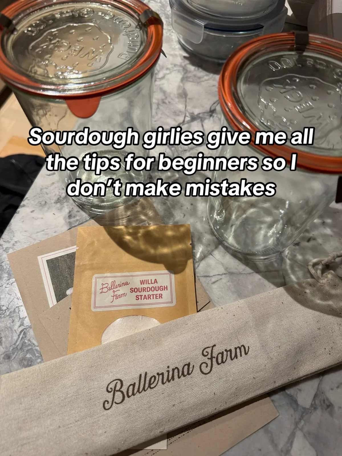 Starting my sourdough journey with @Ballerina Farm Store duhhhh  Any tips you guys can recommend for beginners to get this all the way, right?  Share some things that I should look out for or important things when storing this sourdough. I will not be making bread every day and the dough will live in the fridge, so what are some tips?