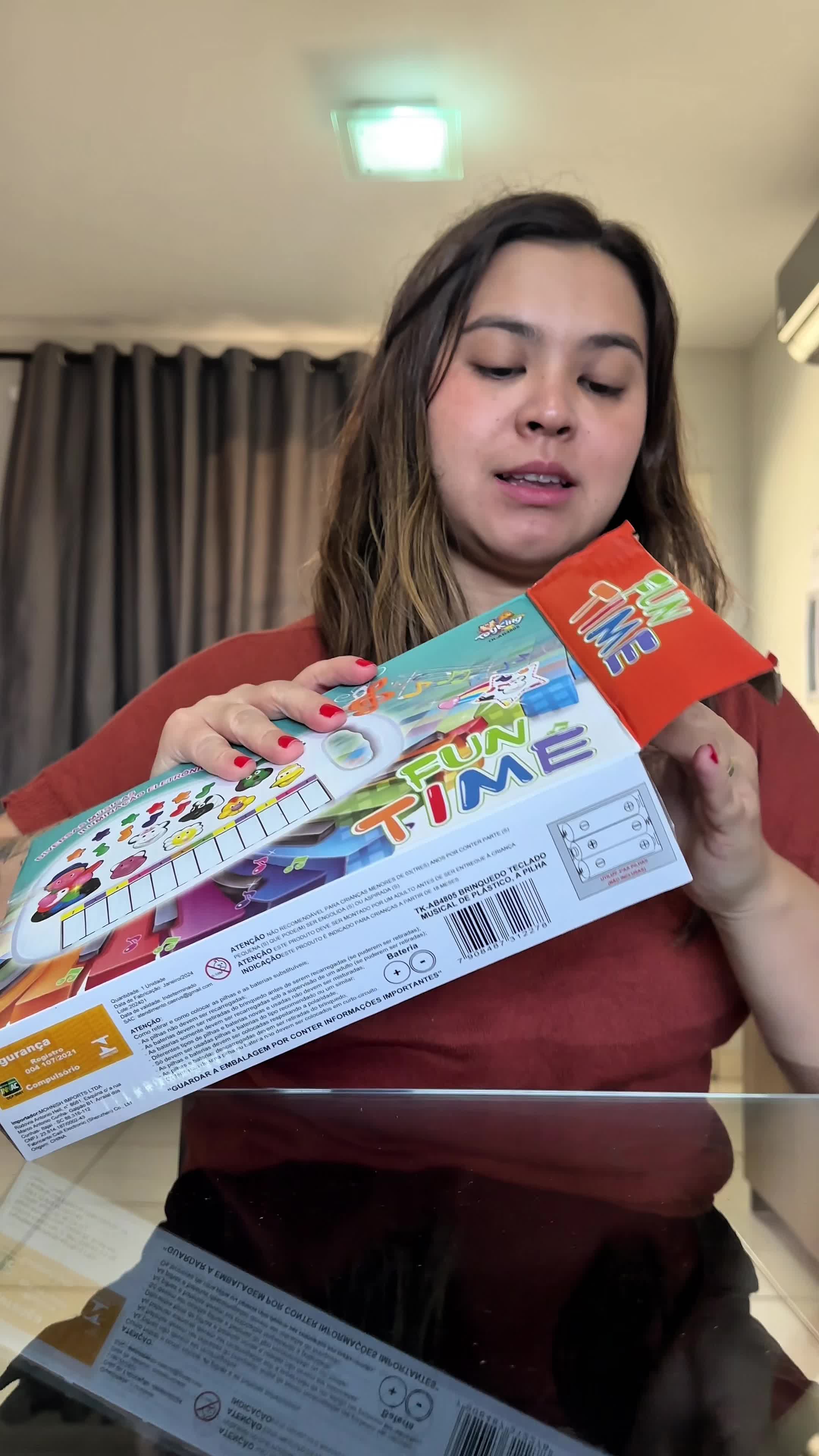 Teclado Fazendinha Piano Pianinho Infantil Musical Com Som De Animais 12 Teclas Kizumba 