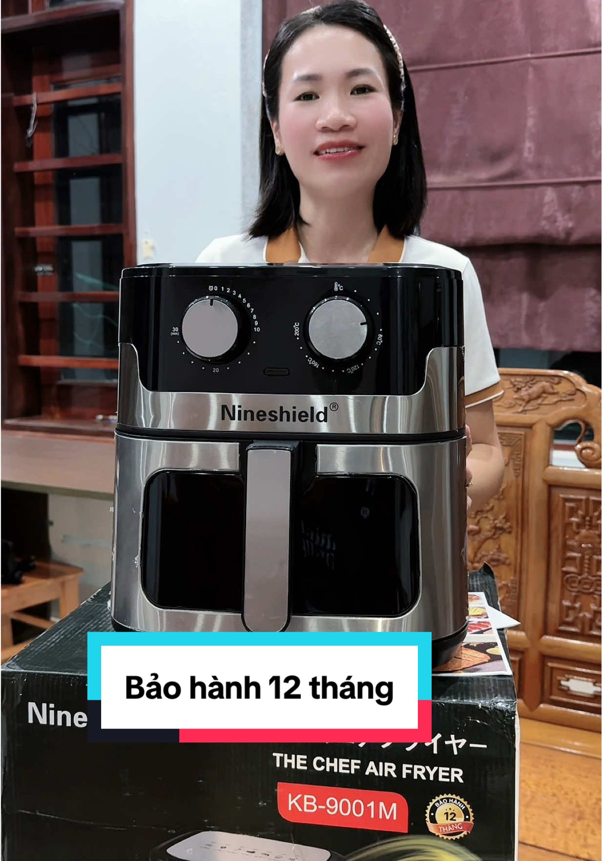 Nồi Chiên Không Dầu Nineshield 15L bảo hành 12 tháng.#gianguytin#noichienkhongdau#noichiennineshield#nineshield#xuhuong 