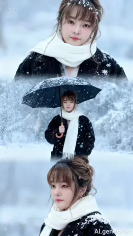 câu lệnh gemini tạo ảnh mùa đông tuyết rơi #gemini #al #ghepanh #muadong #xh 