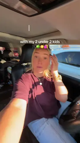 Please tell me my car isn’t the only one that looks like that lol😅😱 #postpartumjourney #2under2 #2under2life #momcontent #momvlog 