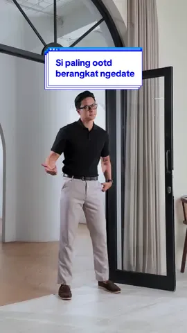 Pasti kelihatan cakep kalo ngedate pake polo knit kayak gini 🤓 #Bradley #poloshirt #polopria #ngedate #dateoutfit 