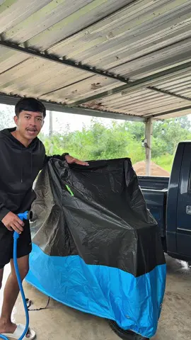 ผ้าคลุมรถมอเตอร์ไซค์ 3ชั้น ป้องกันแดด น้ำฝน รอยขีดควน #ผ้าคลุมรถ #ผ้าคลุม #ดูแลรถมอเตอร์ไซค์  