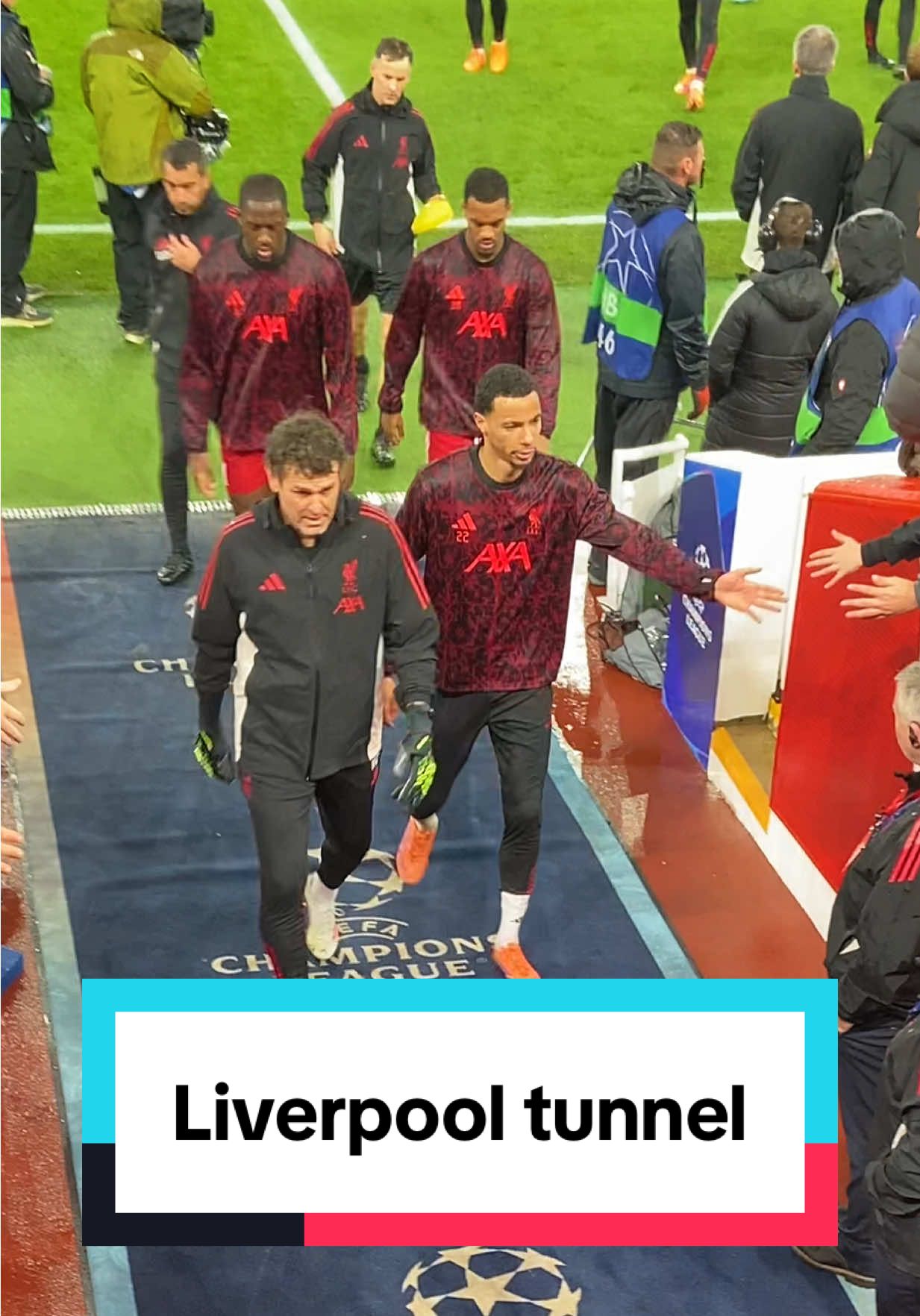 Liverpool vs Real Madrid Champions League last night. #videoviral #footballtiktok #Anfield tunnel ucl 25/26 #fyp