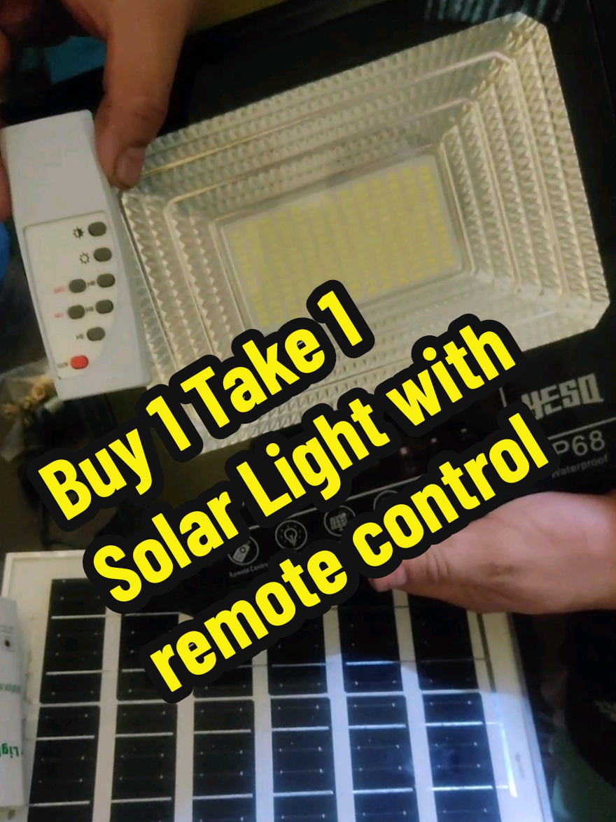 BUY1 TAKE 1 Solar Light Outdoor Sensor LED Flood Light Super bright Street Light With Remote solar light panel adjustable decking &patio lighting  with Waterproof IP67 spotlight outdoor ceiling ecolum wellmax solar heavy duty   mergency #buy1take1 #fyp  #solarlights  #sulit  #outdoorlight 