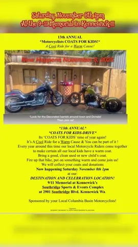 #tricities #coatsforkids #motorcycle 