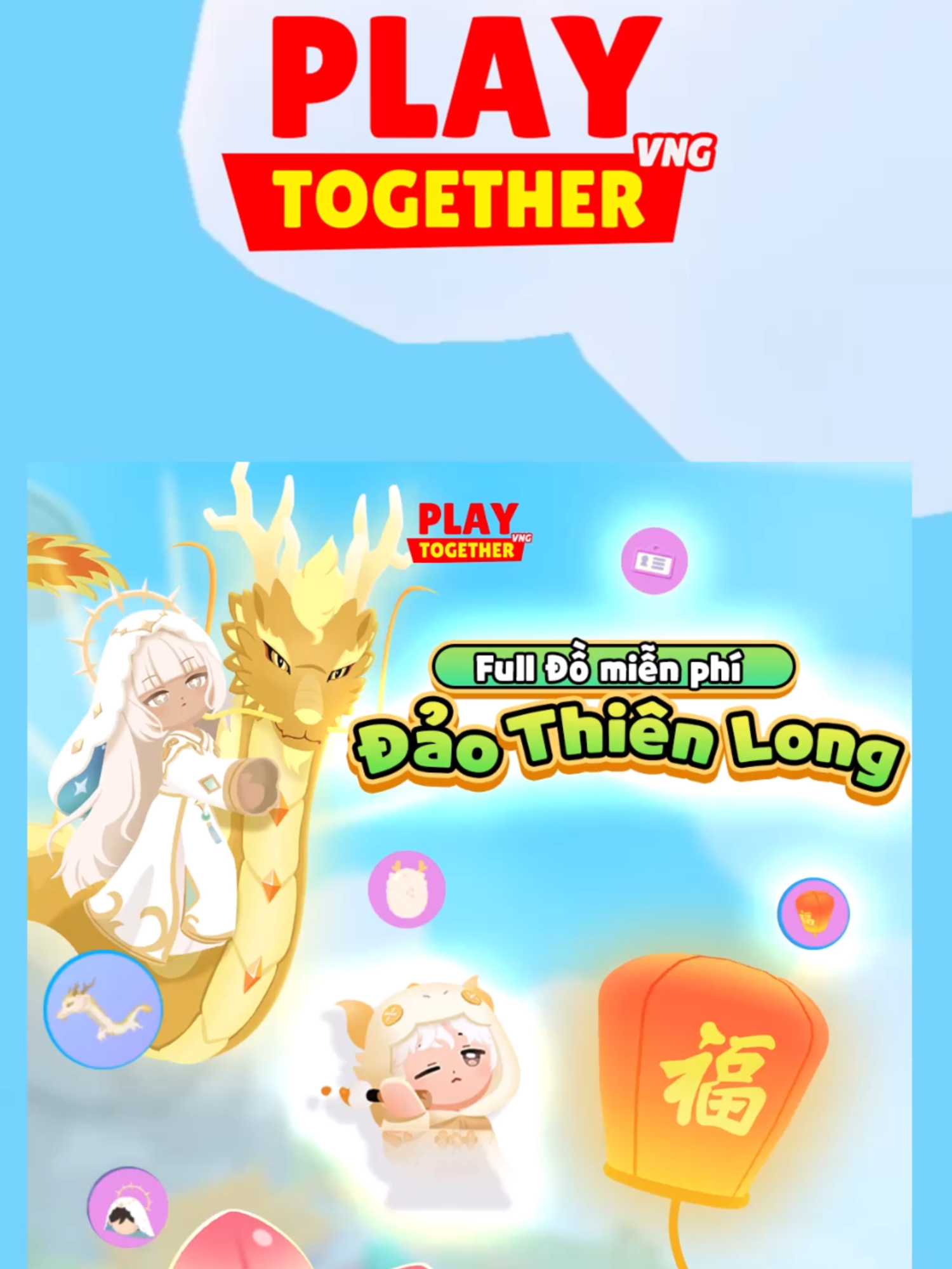 Tổng hợp vật phẩm miễn phí sự kiện Đảo Thiên Long - nhận rồng, trang phục, phương tiện,... đáng yêu - Bản cập nhật sự kiện Đảo Thiên Long #playtogether #playtogethervng #WhatToPlay #GamingOnTikTok