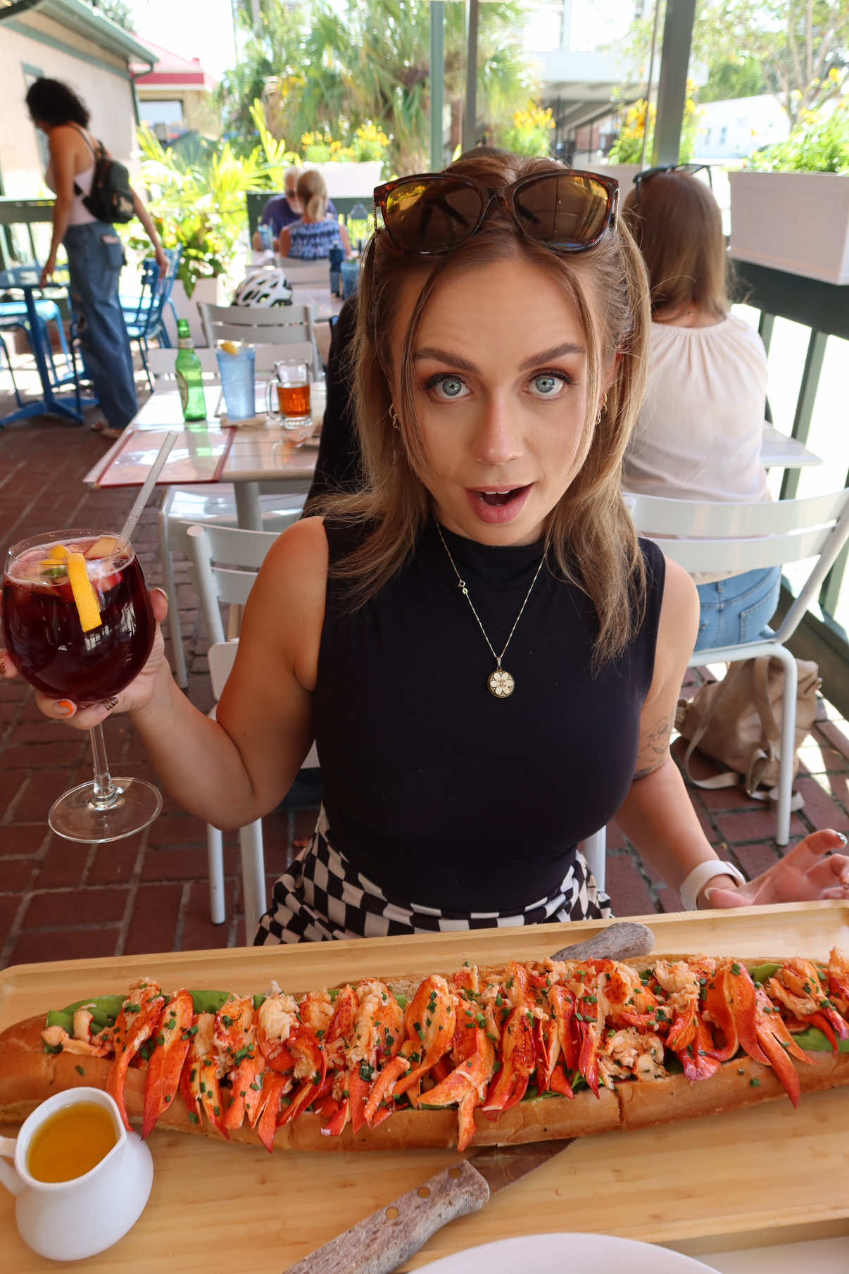 FLORIDA’S BIGGEST LOBSTER ROLL?! Follow me, for more Orlando eats. A 2 foot long lobster roll is exactly what dreams are made of - Over in Apopka, Florida @nautilobstah is making MY dreams come true. For their 2 foot lobster roll you get 2+ lbs of delicious lobster meat. You can do either Maine style, Connecticut style, or half & half. This can easily feed 4-5 people as a meal or 6-8 as an appetizer for the table!  The Nauti Lobstah just had their 4th Birthday, this was my first time here and I’m kicking myself for not coming sooner. They’re open Tuesday-Saturday for both lunch & dinner. Everything I tried here was super delicious and I can’t wait to come back and try more!  📍311 S Forest Ave, Apopka, FL . . . . . Thanks for having me! #orlandofoodie  what’s new in orlando orlando best seafood orlando date night