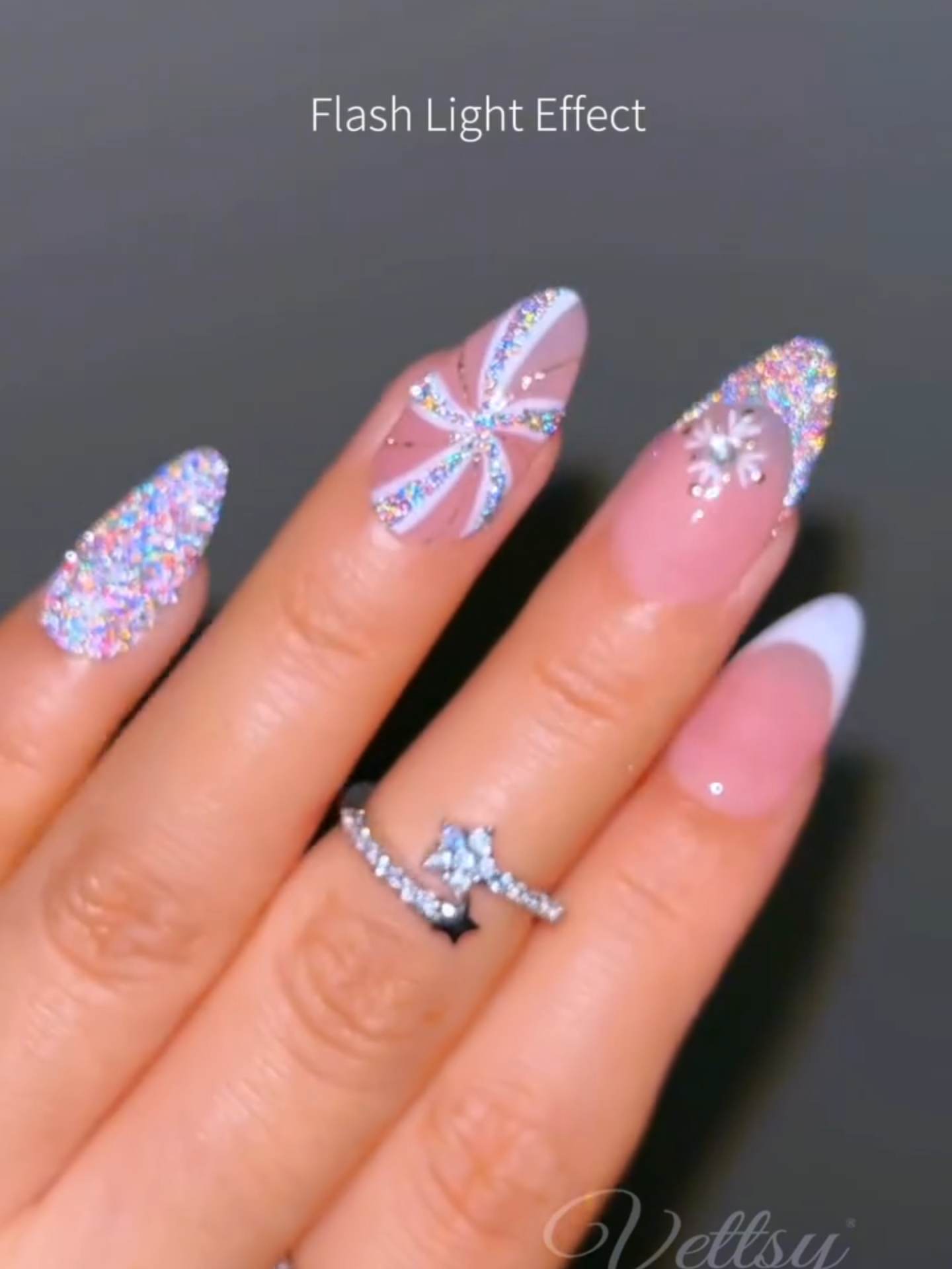 ✨🍭Sparkling Peppermint Candy Nails For A Sweet Christmas! 🎄What do you think? 😍 🛒Using Vettsy: IG Nail Trend Set-Sparkling Candy ✨Hema-Free Gel-Glazy ✨Luxe Gel Paint-White ✨Platinum Painting Gel-Gold ✨5 in 1 Top Coat ✨Reflective Nail Sugar Set 💅@vettsybeauty Press-On Nail Set-Sparkling Candy 👉 Shop the same nail supplies via my bio or visit vettsy.com Follow @vettsystore & @vettsynails for more nail inspiration 🧚‍♀️ 👭Tag friends who would like this👭 #vettsynails #vettsycateye #christmasnails #peppermintnails #peppermintcandy #holidaynails #nailinspo #reflectivenails #sparklingnails #glitternails #christmas2025 #cutenails #sweetnails #nailsathome #diynail