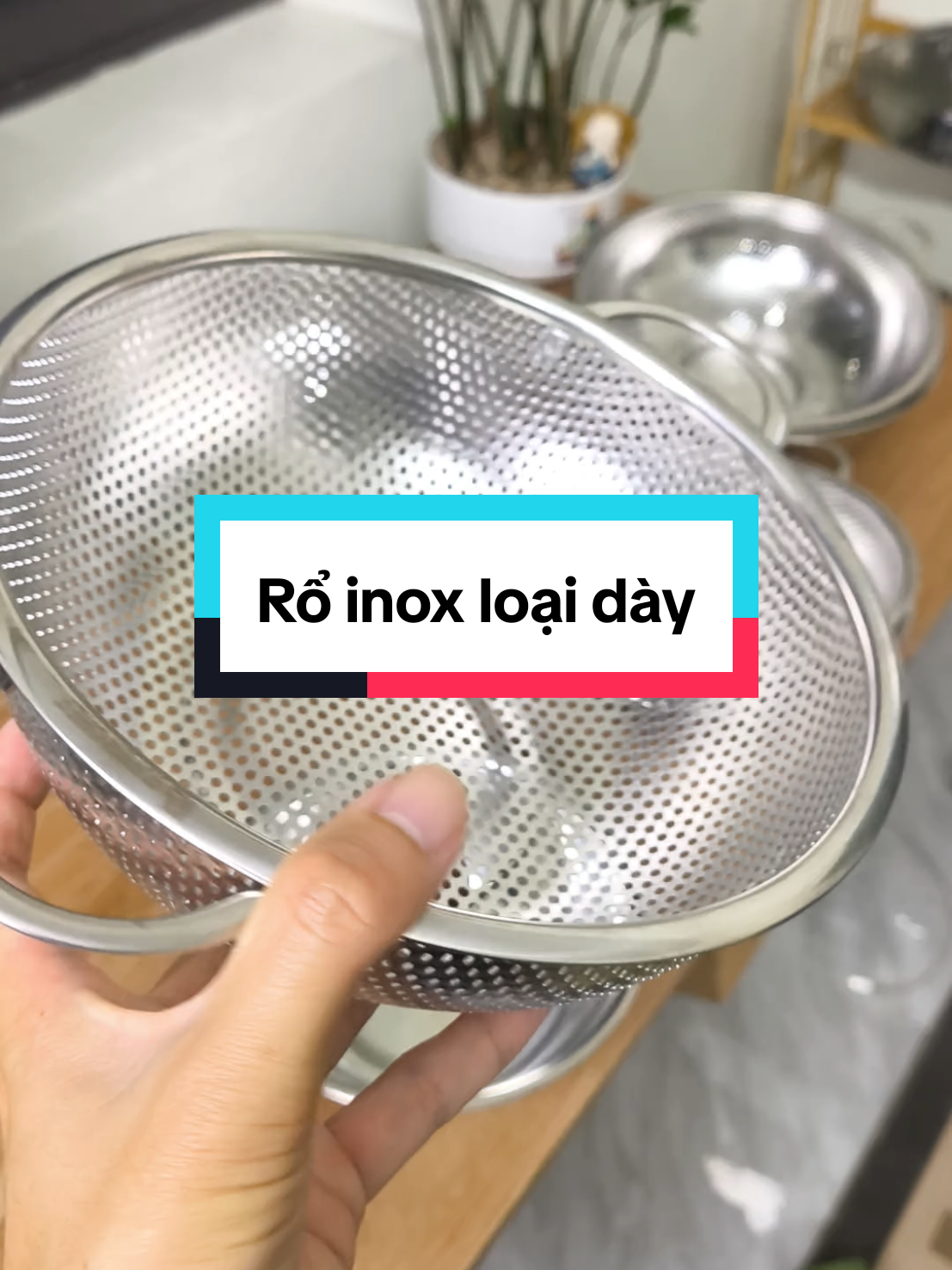 Rổ inox 201 cao cấp SuperChef. Loại dày,không gỉ sét. #dobep #rổ #superchef #roinox#xuhuong 