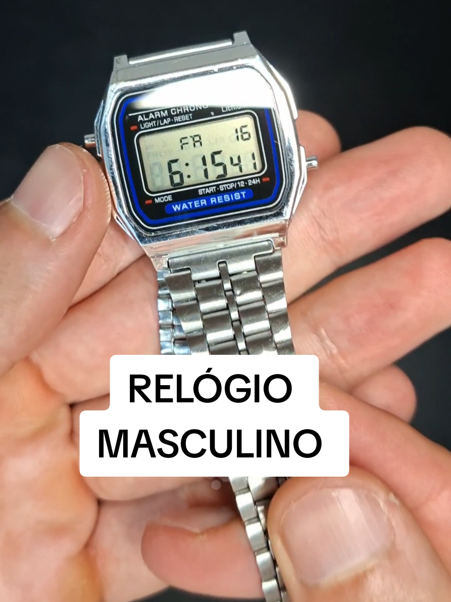 Relógio Masculino digital wr qualidade #relogio #masculino #digital #retro 