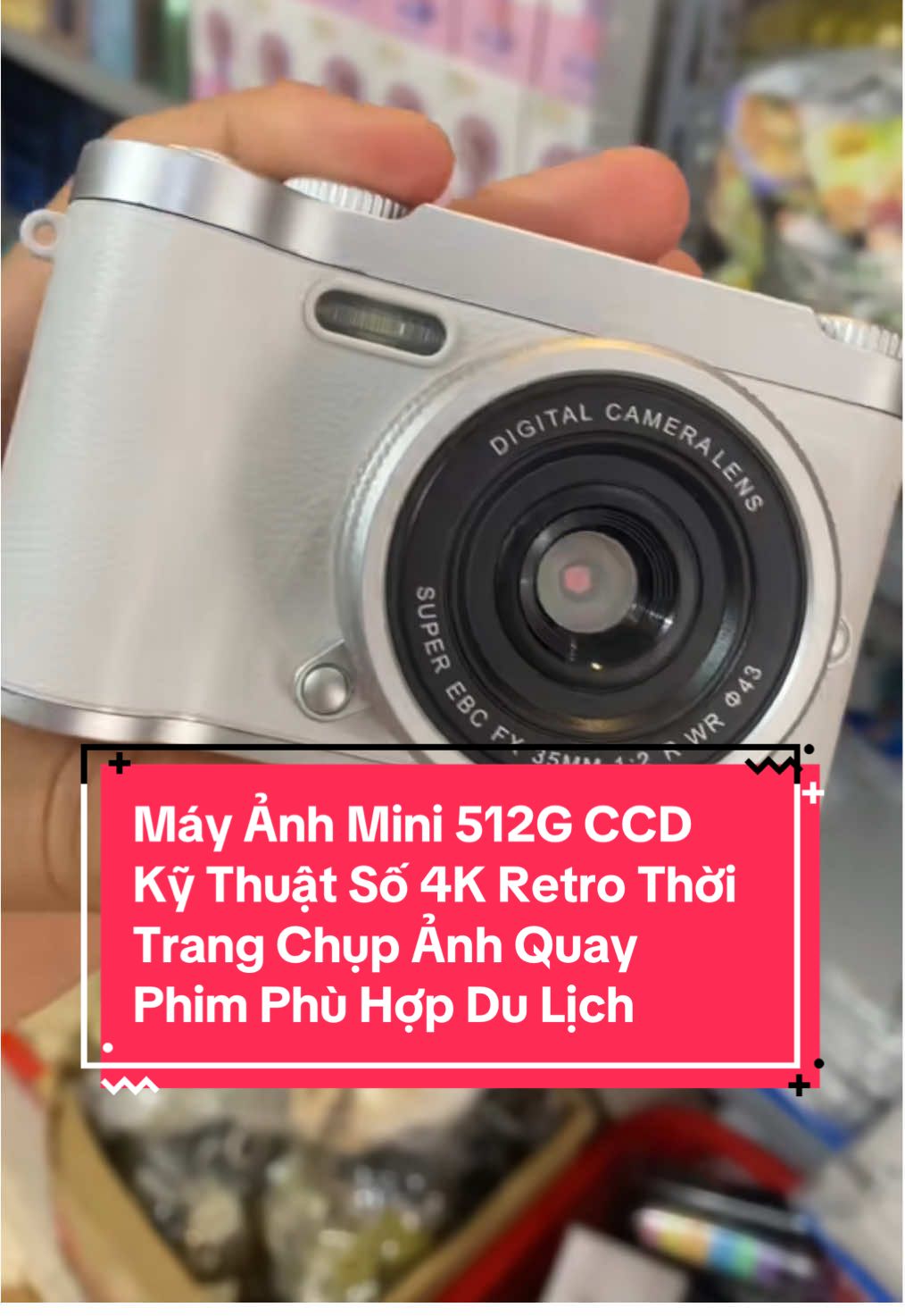 Máy Ảnh Mini 512G CCD Kỹ Thuật Số 4K Retro Thời Trang Chụp Ảnh Quay Phim Phù Hợp Du Lịch Học Sinh ##mayanh##mayanhmini##mayanhkydieu##review##sansalemoingay22