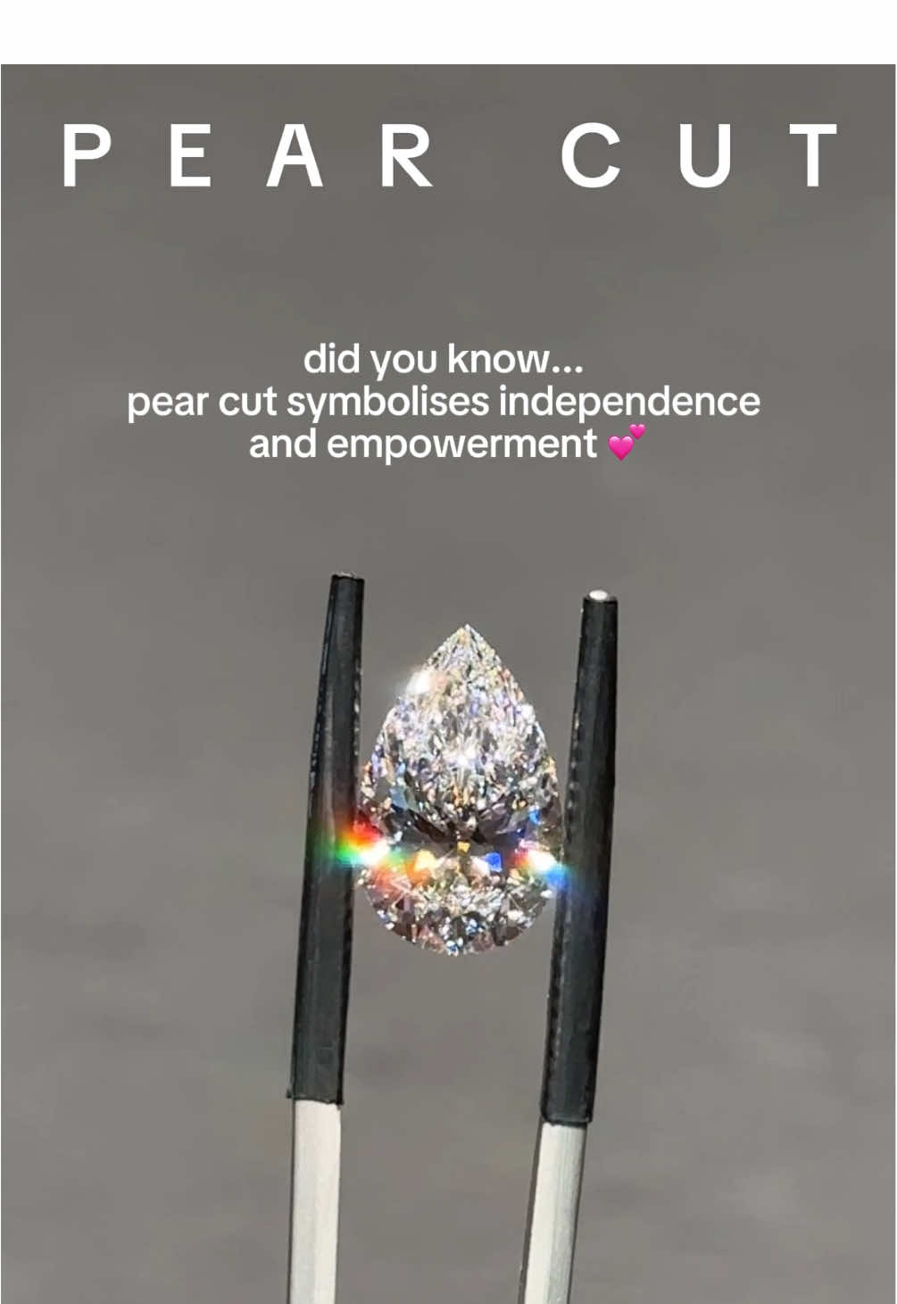 a beautiful diamond shape with a beautiful meaning 💎✨ #janaijewellery#pearcut#peardiamond#independence#empowerment