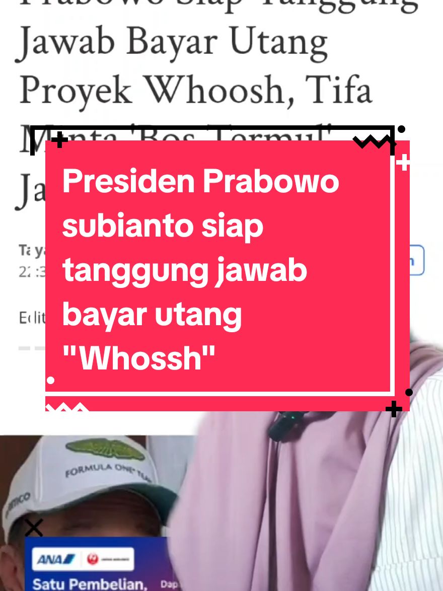 Bapak prabowo subianto memberikan statment akan bertanggung jawab dalam proyek kereta cepat Whossh. menurut bapak prabowo beliau sudah memperlajari masalahnya dan akan bertanggung jawab terhadap Whoosh. beliau mengungkapkan agar tidak menghitung untung rugi tetapi mengedepankan servis publik. tp menurut dr tifa pernyataan bpk prabowo justru jd peringatan bagi yang bermain dalam proyek ini. bukan berarti presiden ambil alih kerugian  korupsi ataupun kemungkinan mark up dalam proyek whoozh. tetapi ketika rakyat mengalami keruvian maka presiden bertanggung jawab menginvestigasi menangkap dan mengadili siapa saja yang terlibat #jokowi #jokowidodo #drtifa  #prabowosubianto 
