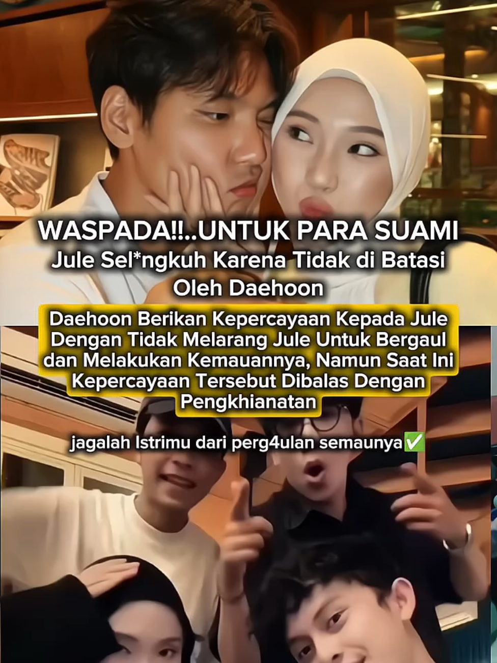H4ti2 untuk Para Su4mi #beritaviral #jule #daehoon #suamiistri #gosipartis