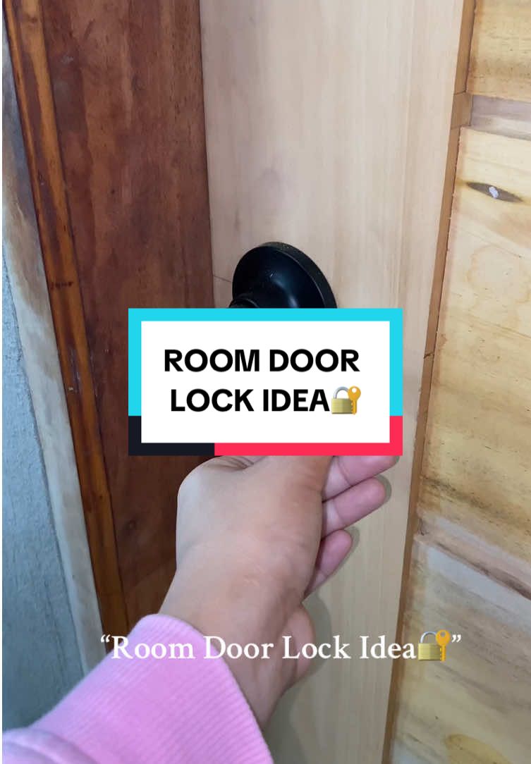Room Door Lock Idea🔐 #doorknob #doorlock #homesecurity #homefinds 