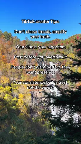 #TikTokCreatorTipsContest  Don’t chase trends, amplify your truth. Your vibe is your algorithm. Post before you overthink it. People don’t want perfect, they want presence. Your consistency builds trust, not the views. #tiktoktips 