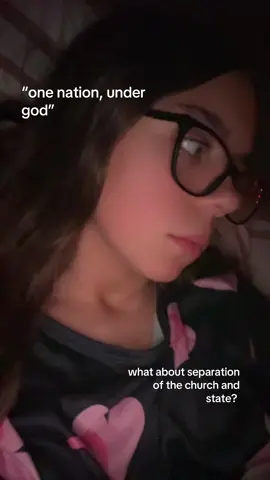 this video isn’t meant to come for or disrespect anyone who believes in god. i just find it strange that we talk about the separation of church and state, yet every kid in a public school, and i’m guessing most privates, is expected to pledge to god every morning, no matter what their personal beliefs are. #school #separationofchurchandstate #fyp #myopinion #lol 