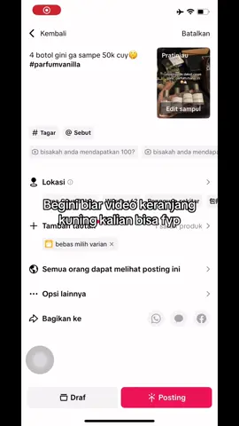 terapin tips ini biar video keranjang kuning kalian bisa fyp🤗 #fyp #affiliatepemula #tutorial #beranda #creatorsearchinsight 