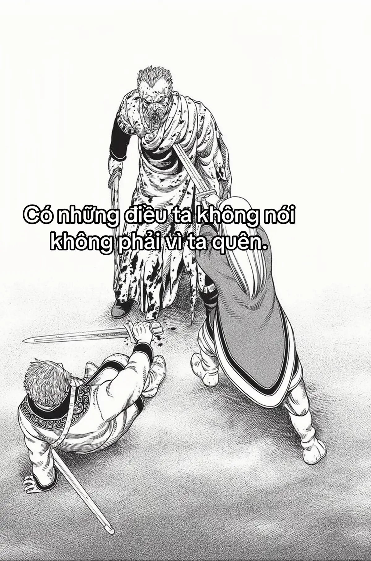 Đêm dài, đầu nặng, chân mỏi. Tim gan ta giờ như là cát sỏi, Cười cho đời tưởng ta sống thoải mái,  Thật ra là đang học cách thở giữa chông gai. #mindsethub #mindsettherary #vinlandsaga 