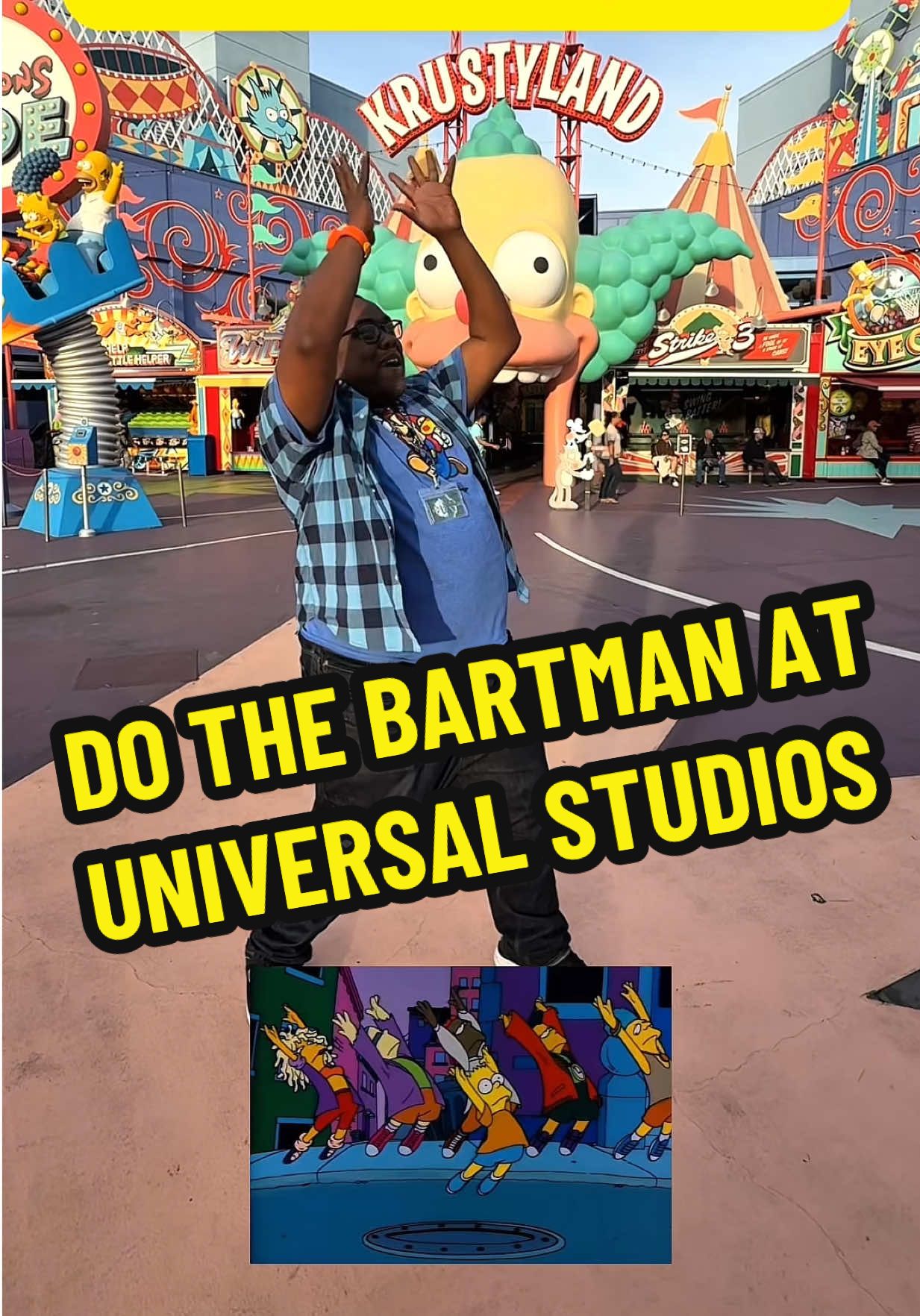 If you go to Universal Studios and don’t Do the Bartman, did you even go? Fortnite feel free to use this dance as an emote LOL! (Nov 2024) @Universal Studios Hollywood @The Simpsons #simpsons  #thesimpsons #universalstudios #90s #nostalgia 