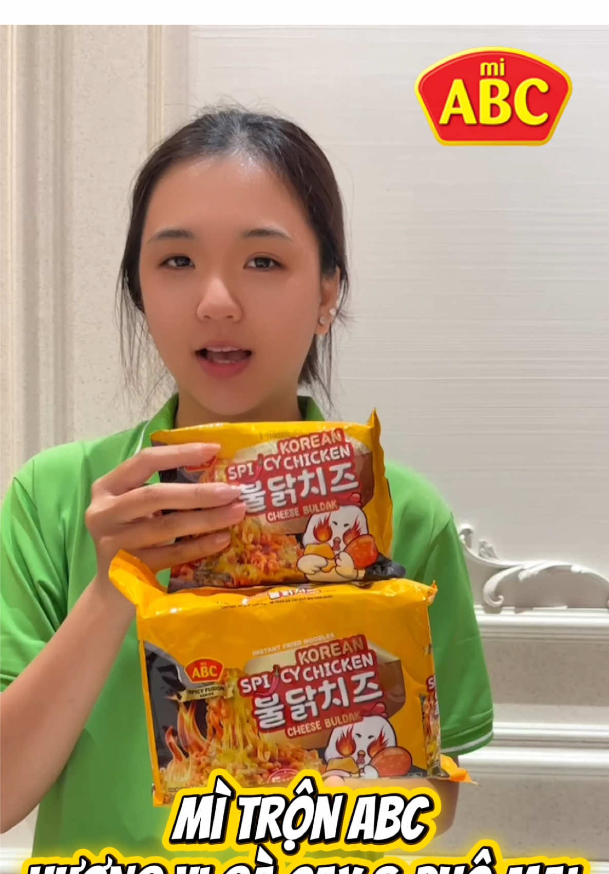 Mì trộn ABC sợi mì to dai kết hợp gà cay phô mai đến từ Indonesia #tongkhoangiang #hangchinhhang #indonesia #abc  #mìtrộn 