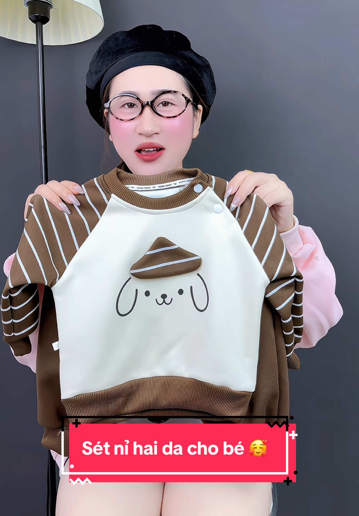 Sét nỉ 2 da cho bé xinh xỉu 🥰#thoitrangtreem #quanaotreem #thoitrangthudongchobe #setnihaidachobe #setnichobe 