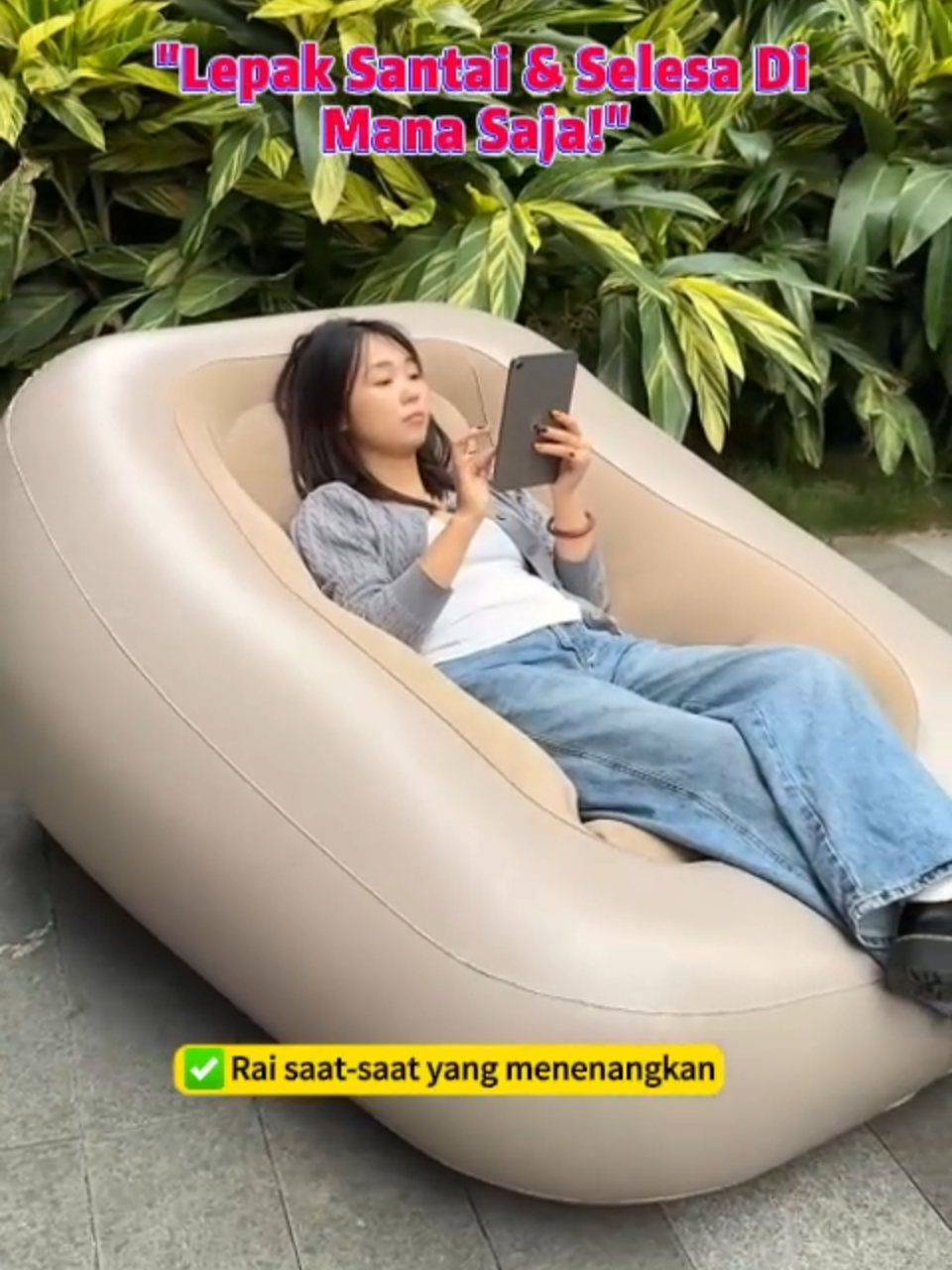Bawa ke pantai, taman, rumah kawan. Kempis, simpan senang! #lazysofa #modofoofficial #fypmalaysia #modofo #modofosofaangin