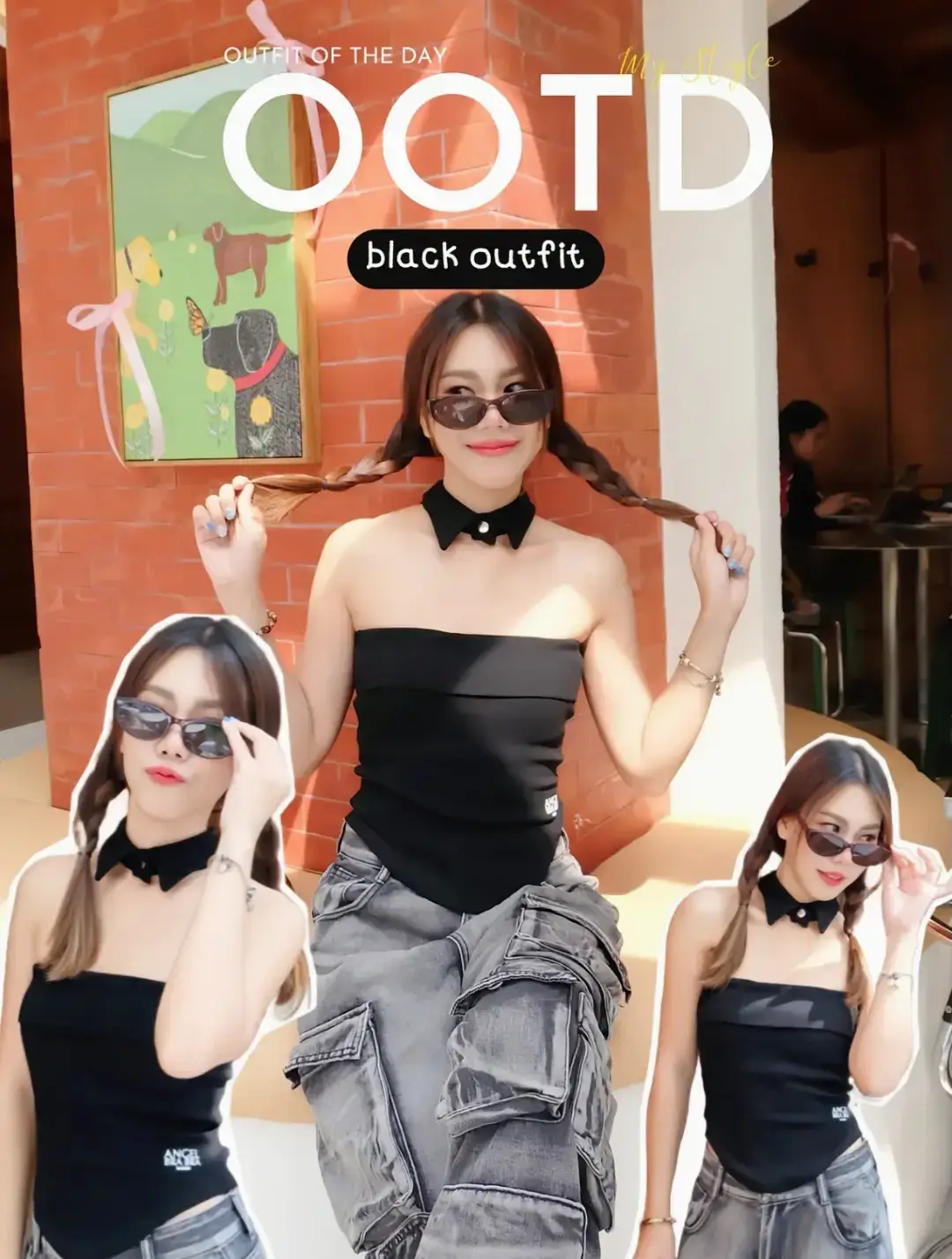 outfit idea วันนี้มาป้ายยารุ่น BUNNY ค่า ดีเทลเก๋ชิค ไม่ซ้ำใครแน่นอน จะแมทช์ยังไงก็ปัง กับเสื้อเกาะอก ดีเทลคอปกที่ให้มา เย็บติดกับตัวเสื้อเลยน้า แถมรุ่นนี้ยัง มีขอบยึดเกาะอกกับผิวเราด้วย ไม่ต้องกลัวจะขยับหลุด เลยค่า แมทช์กับคาร์โก้แล้วได้ลุคชิคๆ แนะนำเลยย พิกัดเสื้อผ้า : หน้าโปรไฟล์น่า🛍️✨ #ติดเทรนด์ #ป้ายยาtiktok  #แฟชั่นสายฝอ #OOTD#angelbrabra2025 