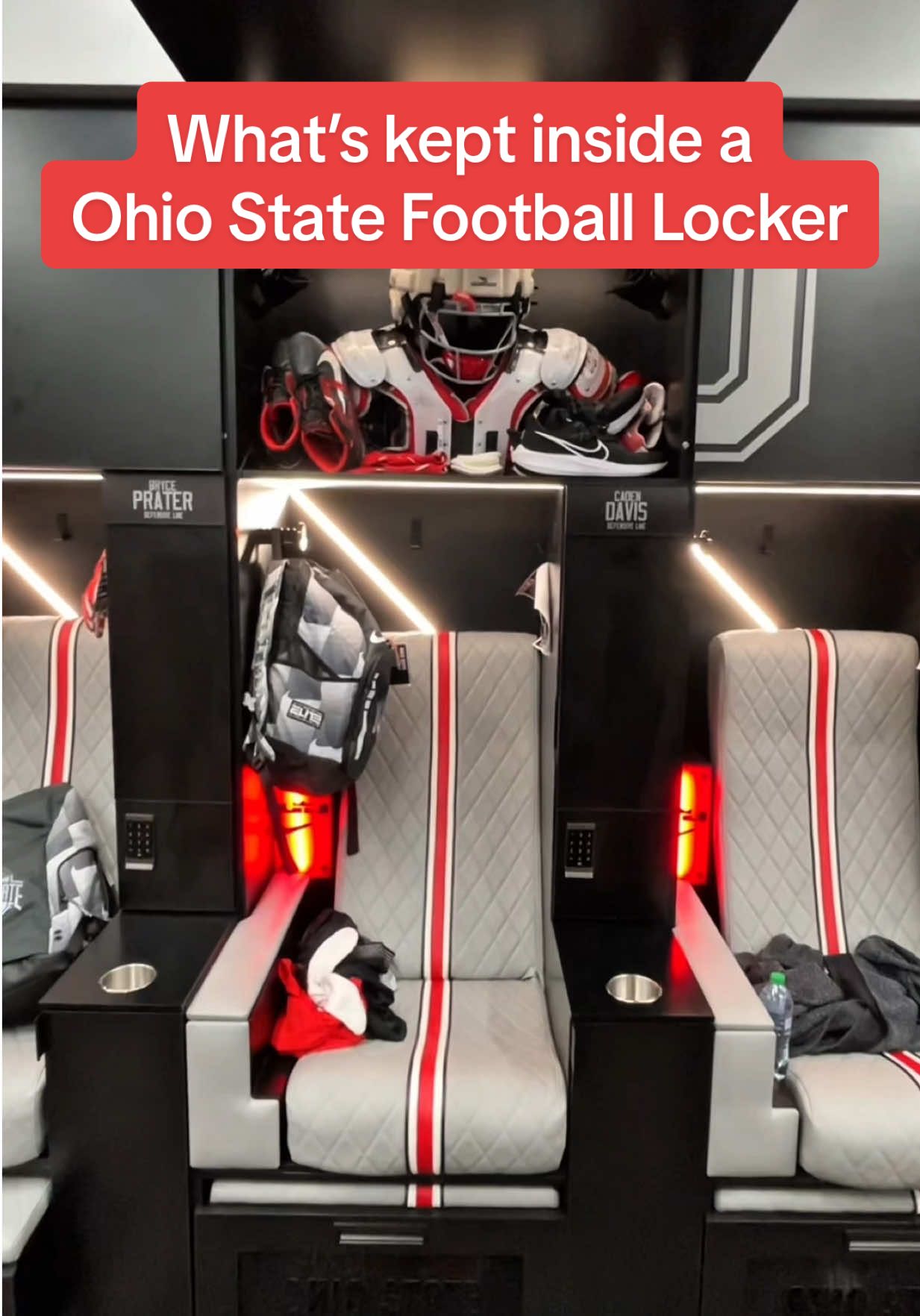 The amount of gear you get as a player is lowkey insane / insta-itscadendavis #football #college #ohiostate 