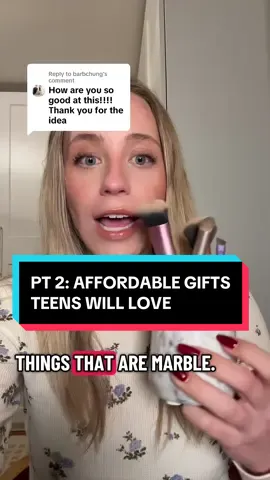 Replying to @barbchung Keep an eye on FB marketplace for cheap beautiful vanities or little desks! I see them all the time. Mine is gorgeous and was $25, total game changer! #teengifts #uniqegifts #thriftmas #giftideasforteens #budgetgifts 