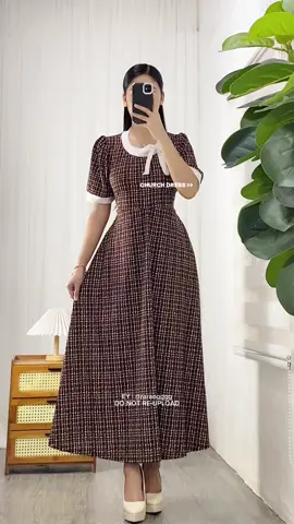 ANG GANDA GANDA NG BAGONG PRINT NG CLAIRE DRESS 🥹🤎 #churchdress #incdress #modestdress #longdress #maxidress 