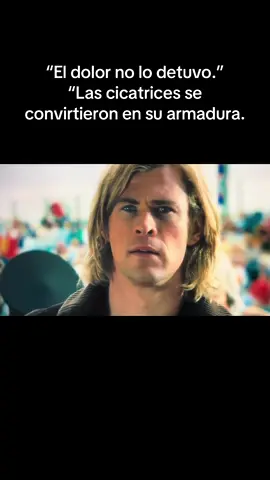 El dolor no lo detuvo. Las cicatrices se convirtieron en su armadura. redención. #Rush #NikiLauda #JamesHunt #Motivación #Superación