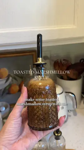The secret to my campfire lattes is homemade toasted marshmallow syrup. Sweet, smoky, and just the right touch of nostalgia in every sip. #coffeetime #homemadesyrup #campfirelatte #toastedmarshmallow 