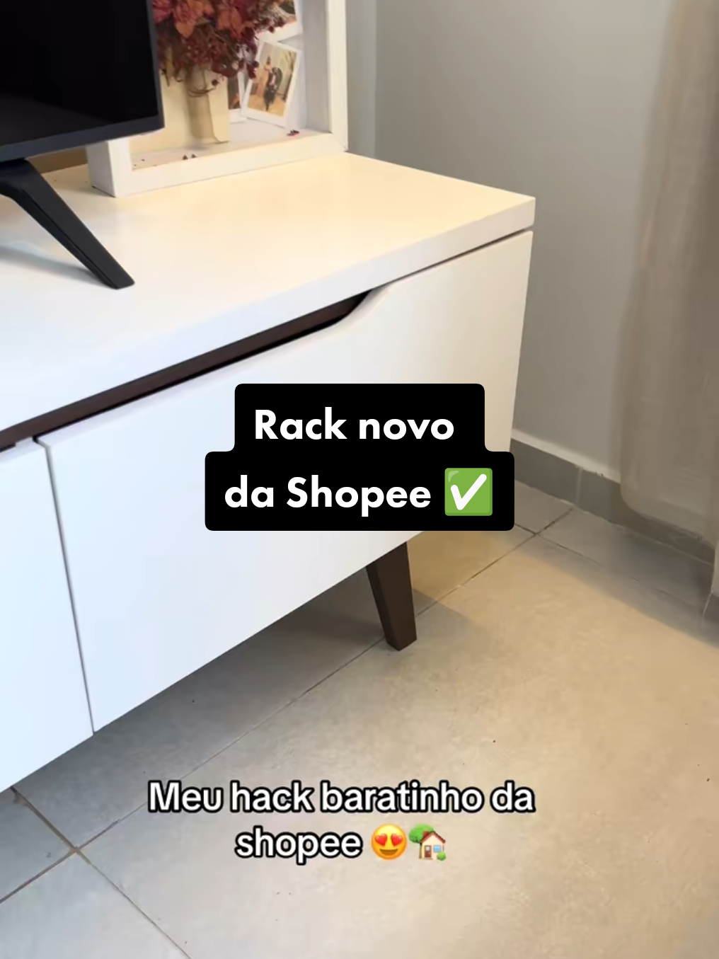 🚨 Comente EU QUERO para receber o link 🔗✅  esse rack baratinho da Shopee é perfeito, chá rapidinho e é menos de 300 reais com o precinho que a gente ama ❤️ #acheinashopee #enxoval #enxovaldecasanova 