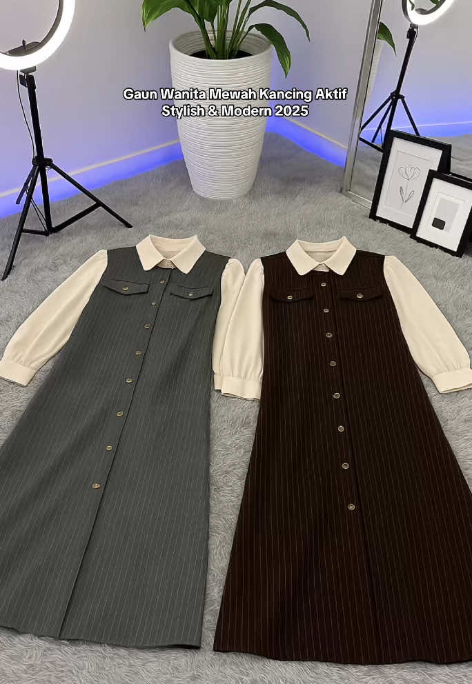 Gaun Wanita Mewah Kancing Aktif Stylish & Modern 2025, Busui friendly. Cek sekarang! #AI #OOTD #foryou #foryoupage #blousecantik 