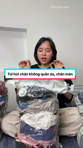 Túi hút chân không quần áo, chăn màn không cần dùng máy hút siêu tiện lợi #thuyhi #tuihutchankhongdungquanao #tuihutchankhongchanman 